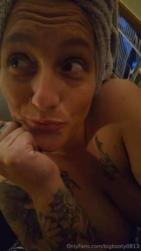 When you get out the shower and relax in your towel!!