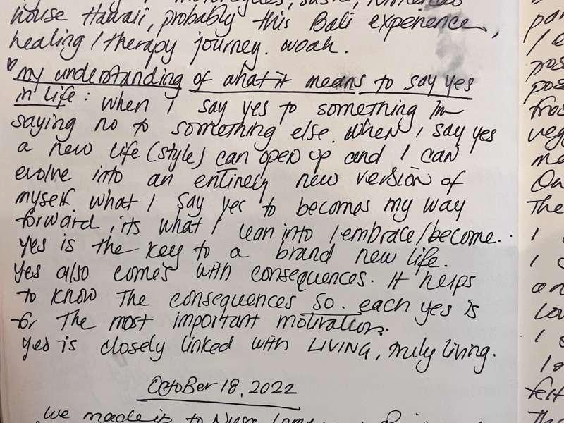 Journal Prompts: Your relationship with “YES”