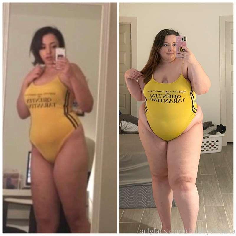 a couple before and afters and a lil jigglin' clip 😘