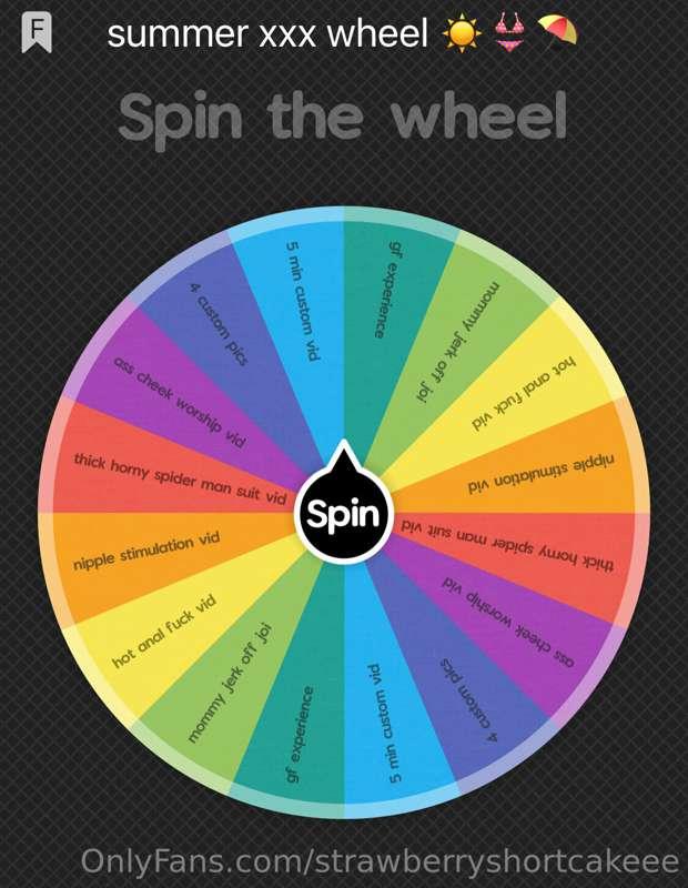 introducing my NEW SUMMER PRIZE WHEEL !! ☀️👙🍉 u know i love ..