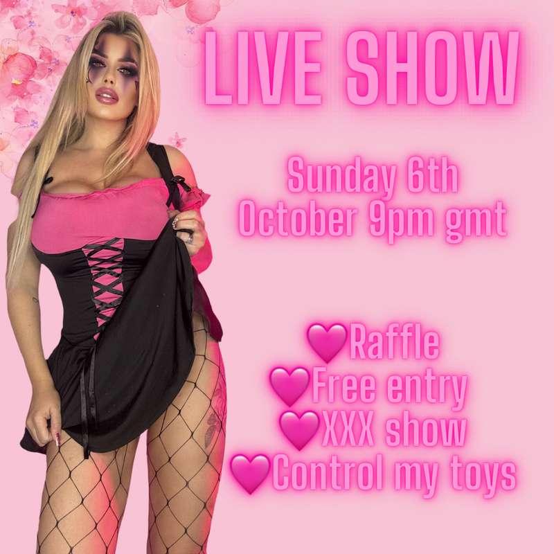 LIVE SHOW 😈😈9pm gm 6th OctoberJoin Miss Jenny Bond for a nig..