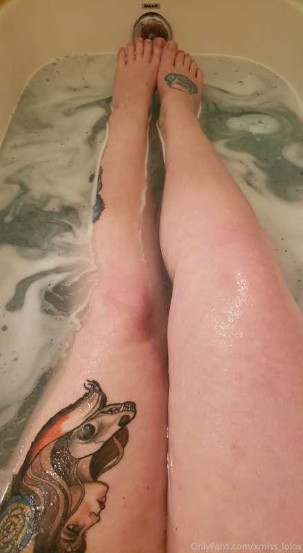 Taking a bath! Wanna see more? The real fun is over on my xx..