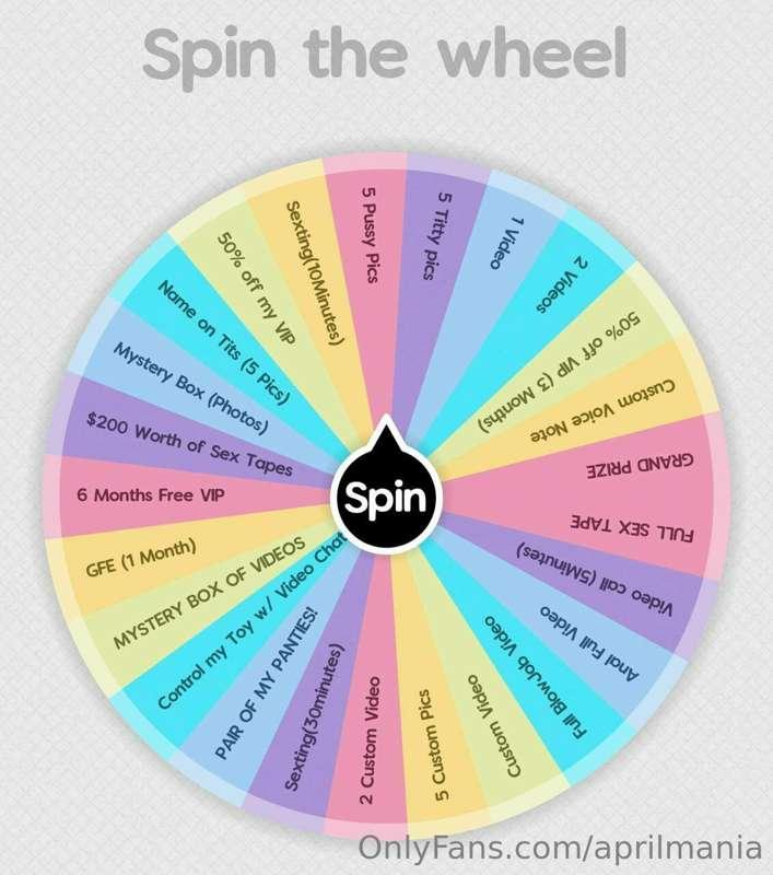 I am introducing a new game!

💕Spin the Wheel!💕

$15 for 1 S..