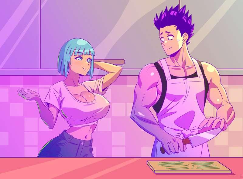 Secret dinner Part.1 (Bulma x Sangohan)