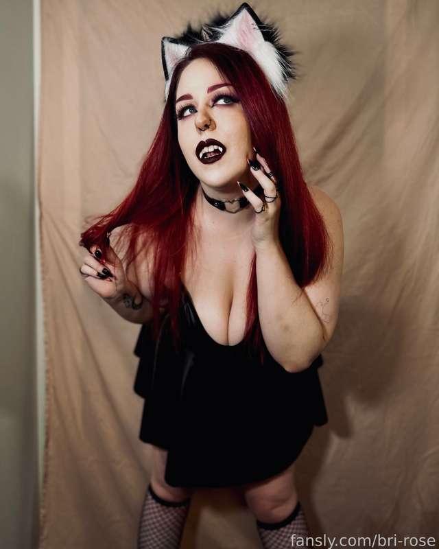 here kitty kitty 😽 #bbw #thick #plussize #altgirl #gothgirl #catgirl #cosplay