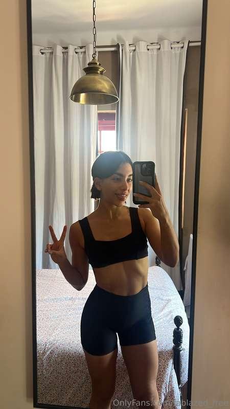 Sexy after a workout. Would you look at me more, or would a ..