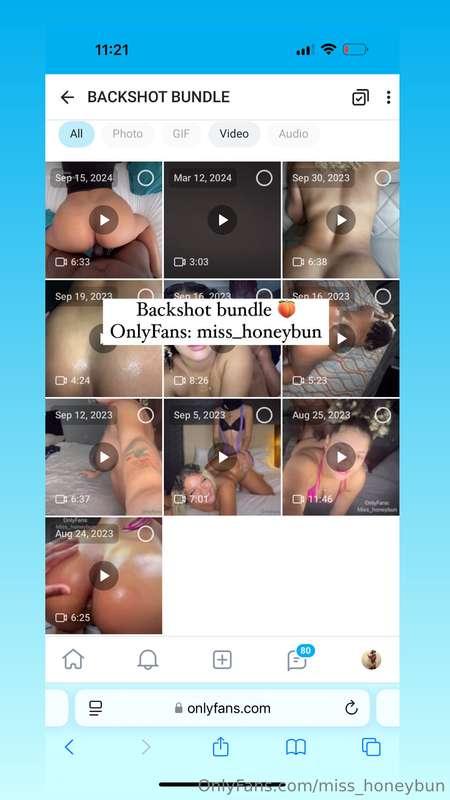 Backshot bundle for all my booty lovers 🍑 10 videos for only..