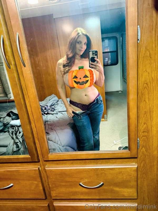 This little pumpkin’s covering up just enough… but I might b..