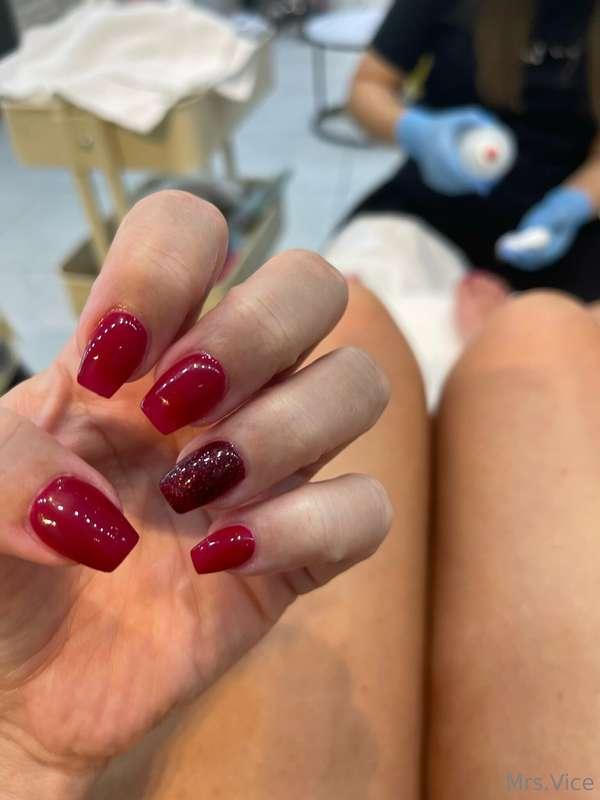 Because I hadn’t officially done my nail reveal (burgundy wo..