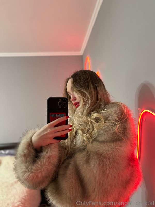 I love fur coats, they are so warm and cozy, no cold weather..