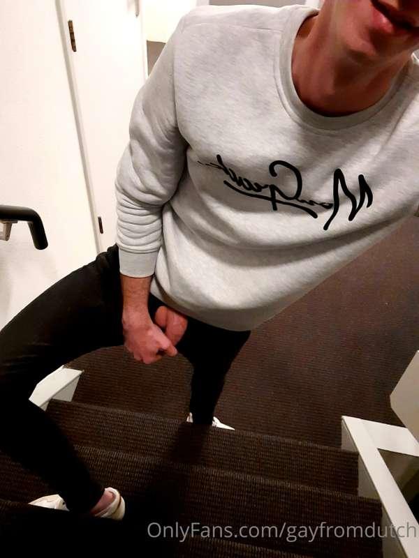 A little tease on the stairs 🤪