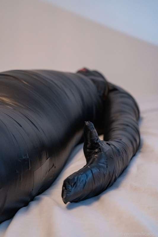 Had some fun with being fully wrapped in plastic wrap and th..