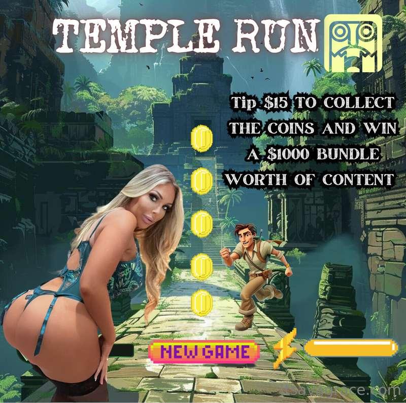 Tip $15 🤩 And play temple run with me 💦