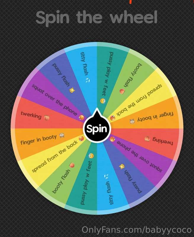 spin the wheel during LIVE :) tip $10 a for a spin!