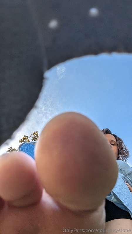 You're so tiny down there in my shoe, watch out I'm stepping..