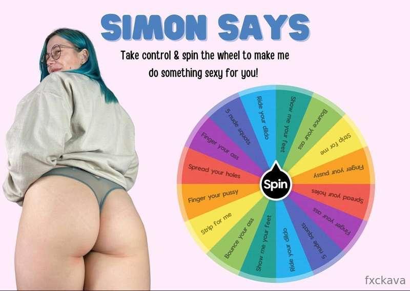 Simon Says 💓 take control & tip $10 to spin the wheel to mak..