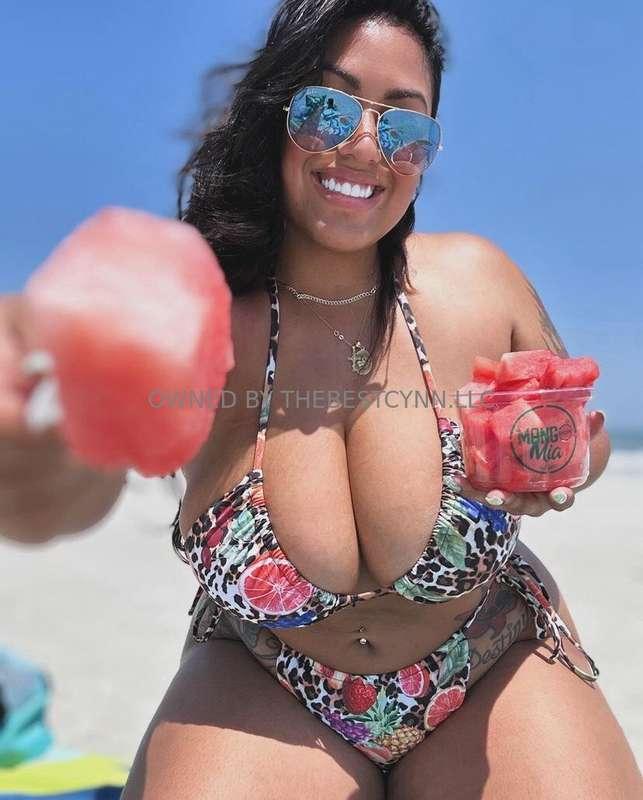 Want some watermelons or my juicy melons, hun? 😋