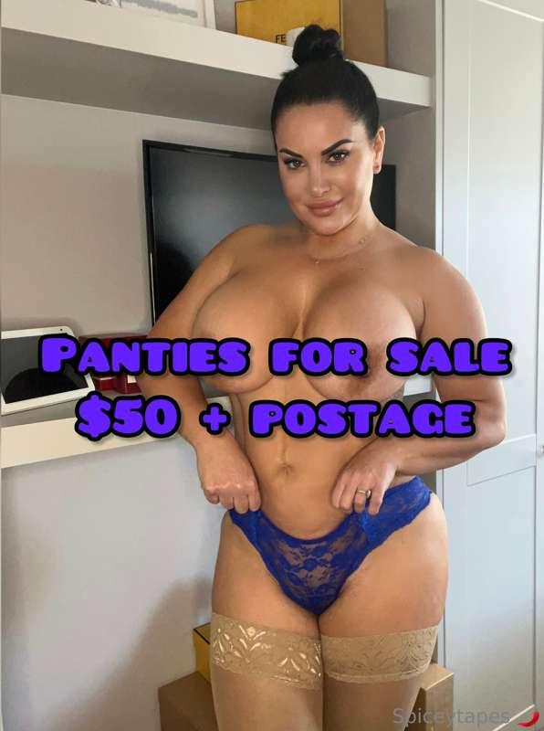 Blue panties for sale $50 + postage ♥️ with or without a spr..