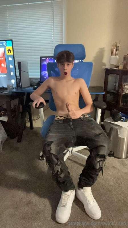 Who wants to sit on his lap ... facing him. I think I might ..