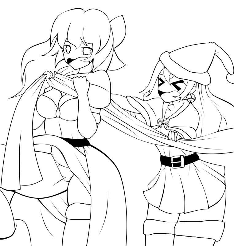 Tug of War Christmas Edition WIP of lines