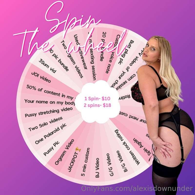 🏆 Every spin is a win 🏆One spin - $10Two spins - $18Three sp..