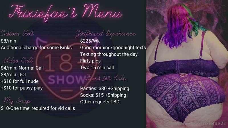 New Updated Menu!