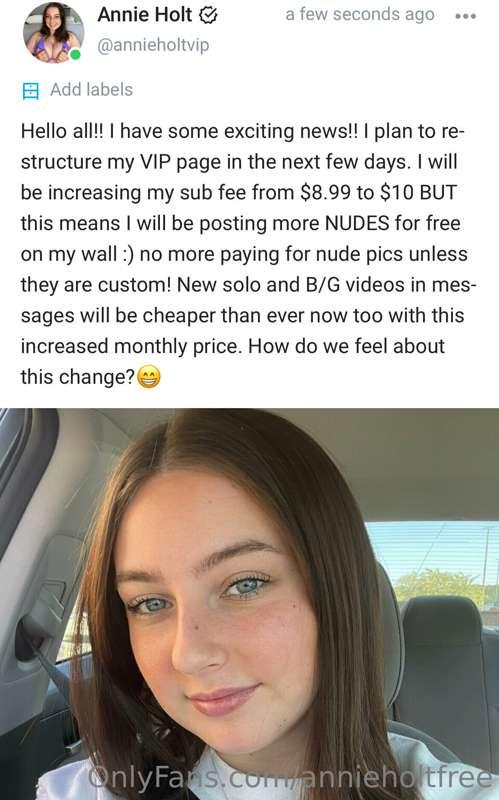 An update about my VIP page!!! This also means my Free page ..