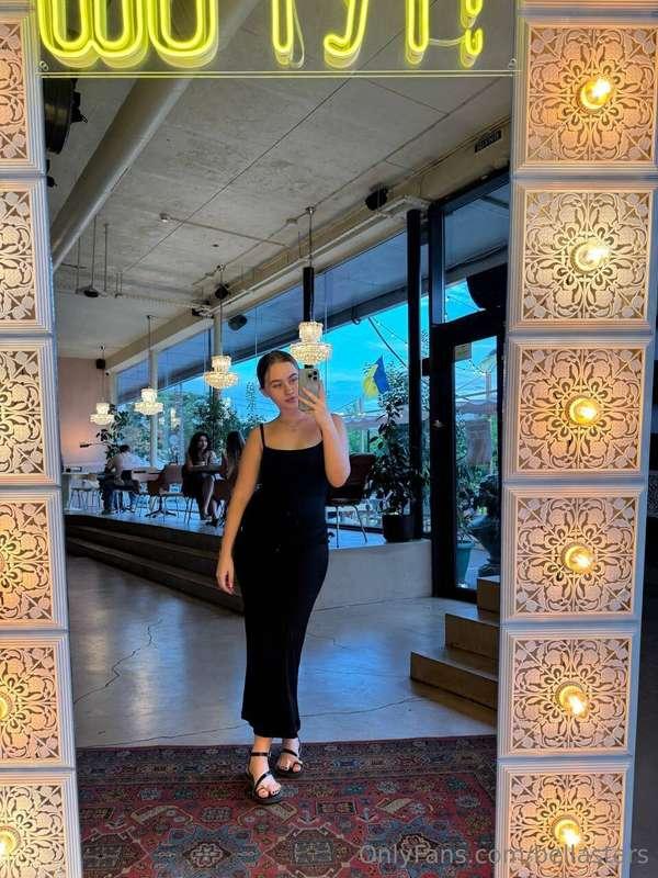 Something about a mirror selfie in a black dress makes every..