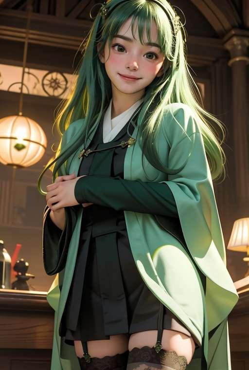 green hair adventurer