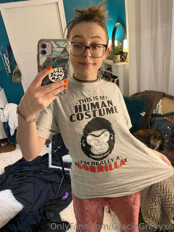 This is my human costume. I’m actually a gorilla  🦍