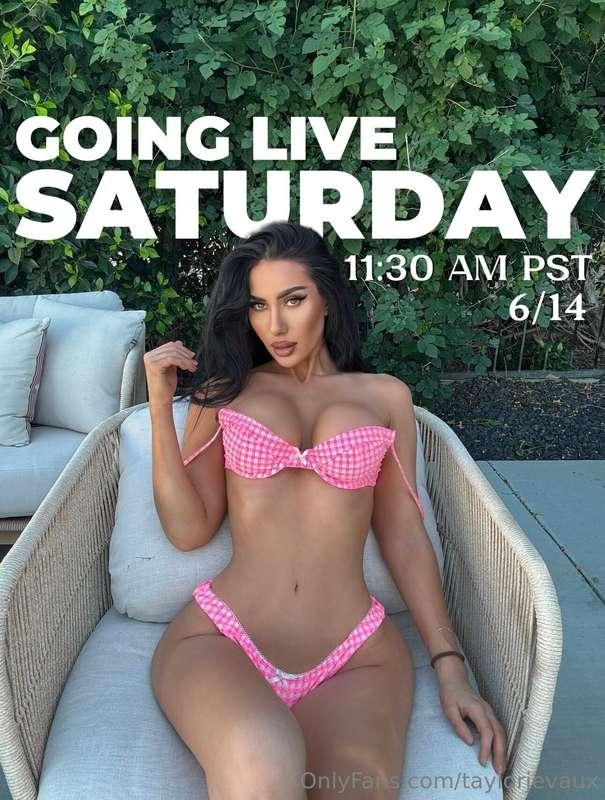 Live tomorrow on Onlyfans at 11:30 am PST 🍑 Who’s ready to g..