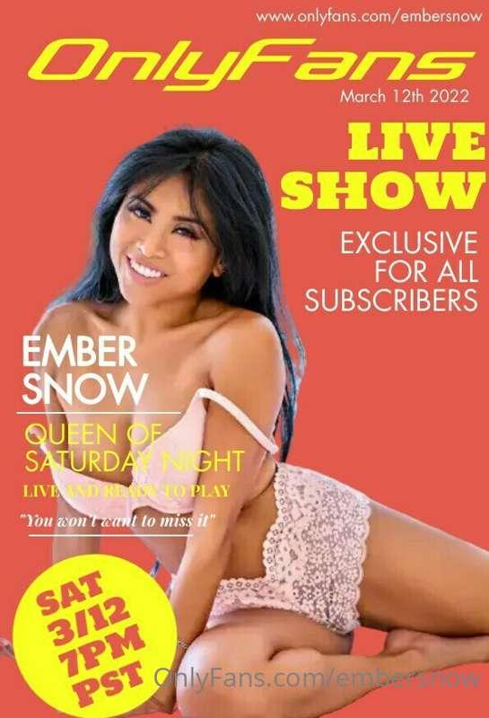 REMINDER:  LIVE SHOW TOMORROW NIGHT 3/12 at 7PM PST!!  Be he..