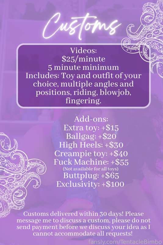 Want me to make you a video just how you like it? I have the room to take a few customs! Send me a message if you’re interested :)