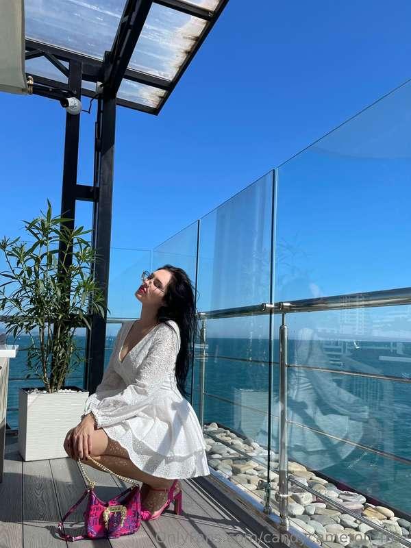Exploring new horizons in my favorite white summer dress! 🌞✨..
