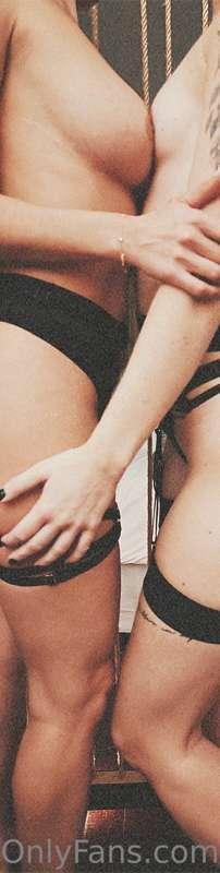 A blonde and a brunette, 
And the brunette being my hottest ..