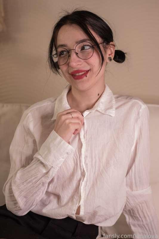 your sweet schoolgirl is already undressing her shirt^^
why don't you come and help her with this hard task (*/ω＼*)
do you wanna know what is waiting you under it? :3

✒️ #teen #young #schoolgirl #glasses #smalltits #shirt #uniform #skinny #perfectbody #tits #petite #prettyface #blackhair #pantyhose #tights ✒️