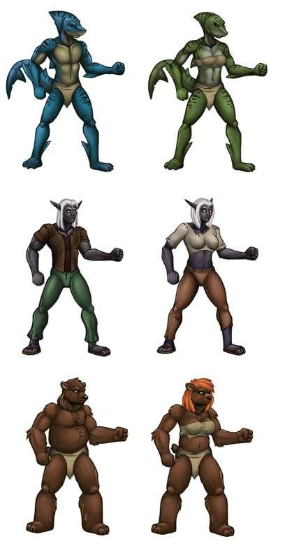 Sprites for the player races!