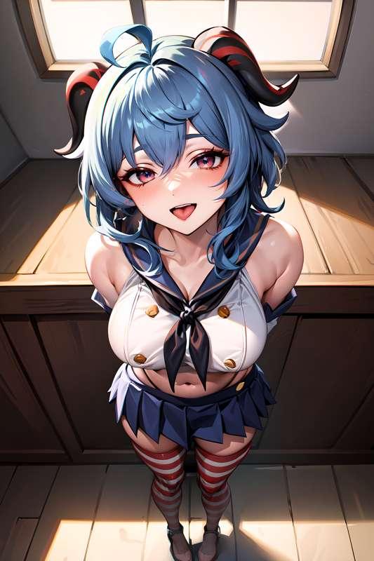 sfw) ganyu (shimakaze cos) 14P