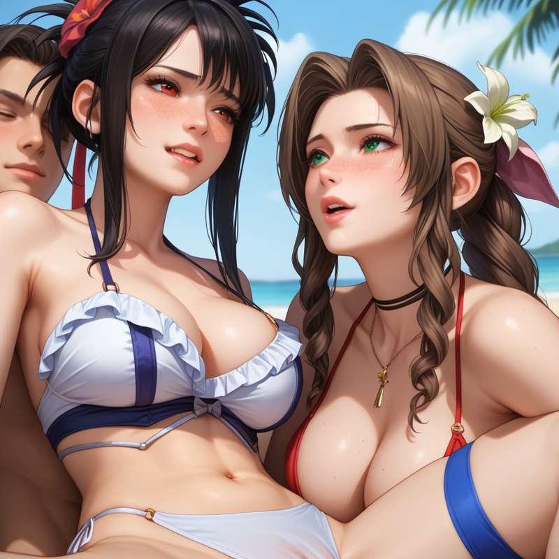 Request: Tifa Lockhart X Aerith Gainsborough - Final Fantasy 🤍