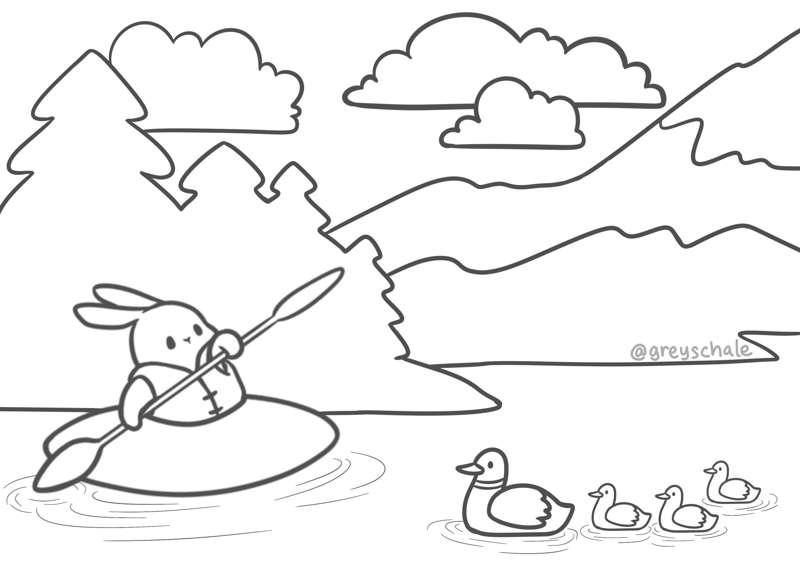 Outdoorsy Colouring Sheet + Trees Brush!