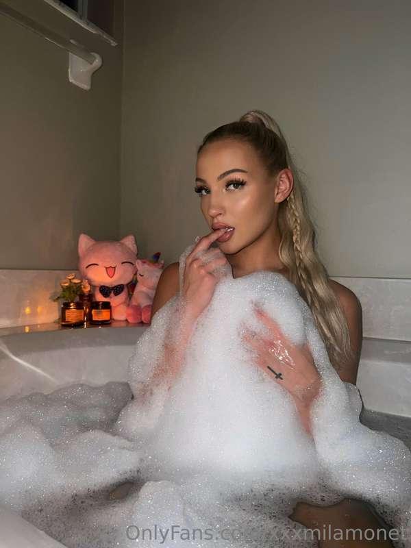covered in bubbles, will u help me rinse it off?🤭