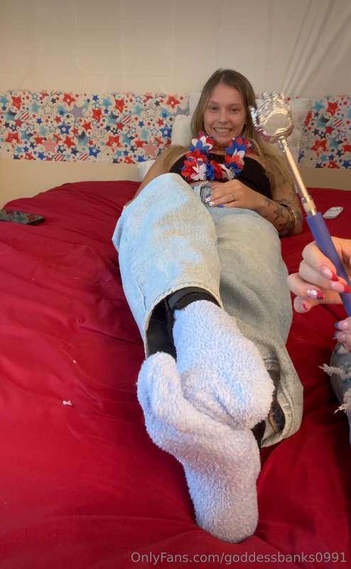 HAPPY 4th !! 🇺🇸 PART 2 of the super tickle w/ fuzzy socks an..