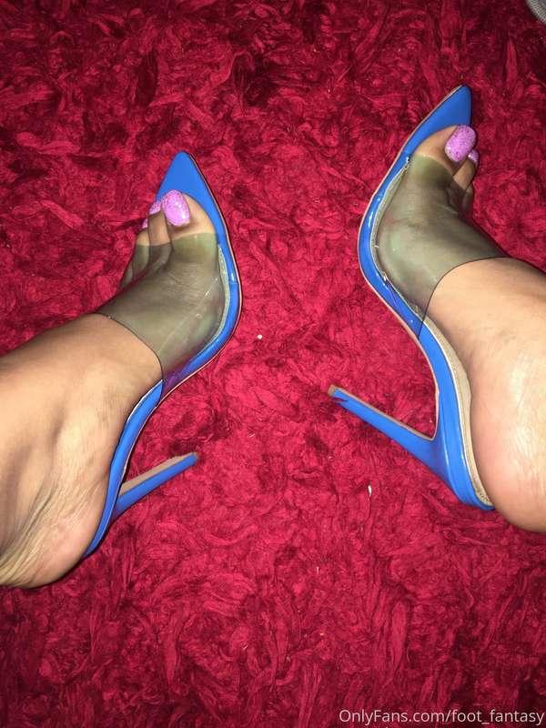 Blue clear heels
