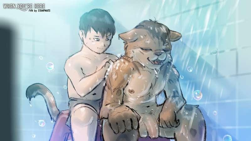 When You're Here FVN : Bathing Scene Patreon & Public version