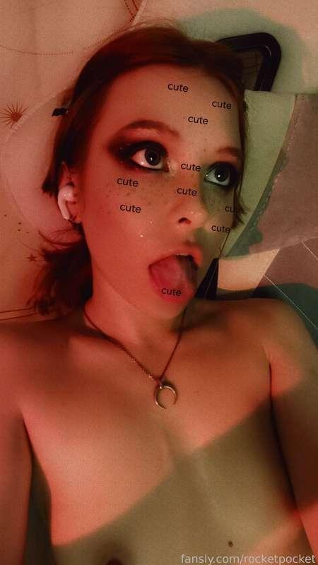 #ahegao #smalltits #egirl #redhead #cute #teen #egirl #goth #ihatehashtags 
