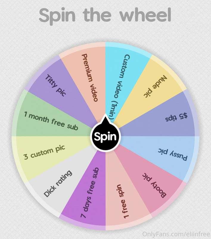 A fun way of getting what you want! 
Spin the wheel with tip..