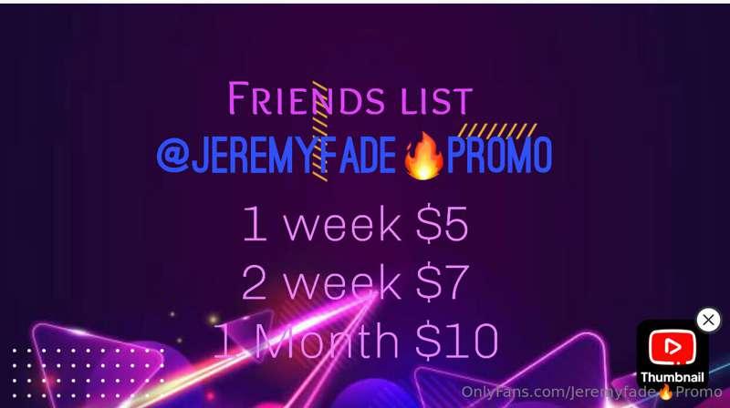 Promo promo promo 
Get a chance now to 10.8k subscribers on ..