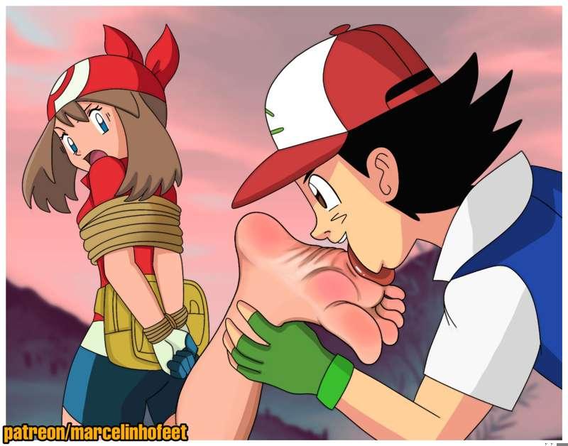 May and Ash Licking Feet