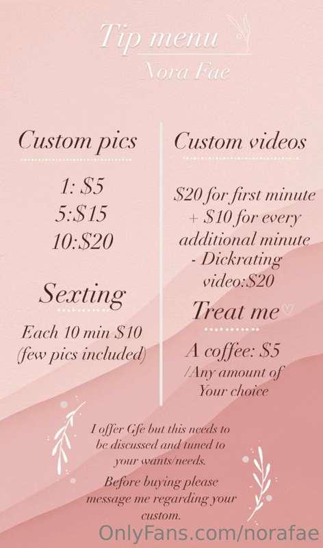 💕 Updated menu 💕
Please let me know if there’s something you..