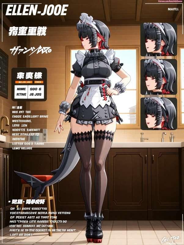 [Main reQuest] Ellen Joe of Zenless Zone Zero Sexy Poses [Gen 2.5]